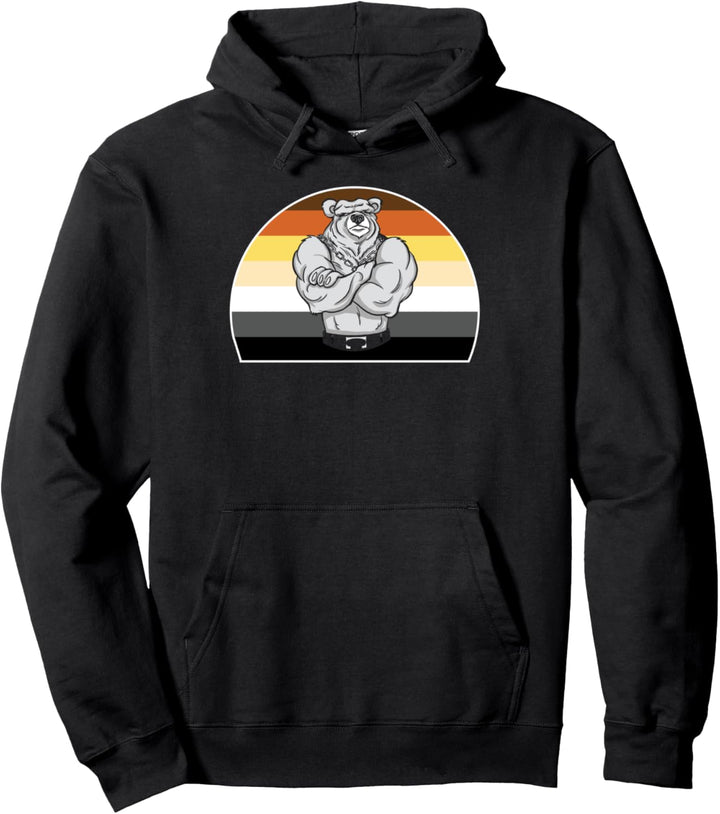 LGBT Herren Gay Pride Monat – Kette Gay Muskulärer Bär Pullover Hoodie