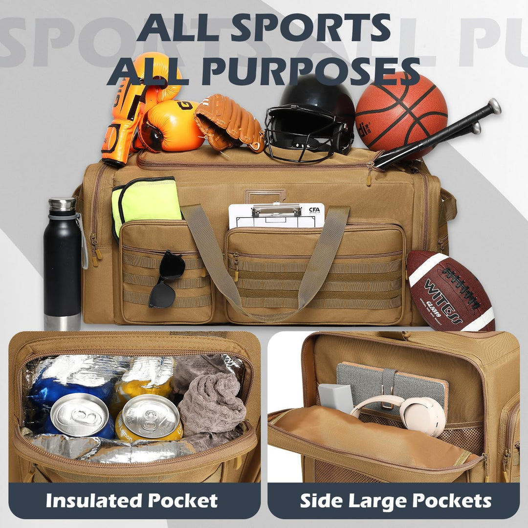 130L grosse Reisetasche Handgepäck Herren Sporttasche mit Schuhfach & Schultergurt Faltbare Sport Ta