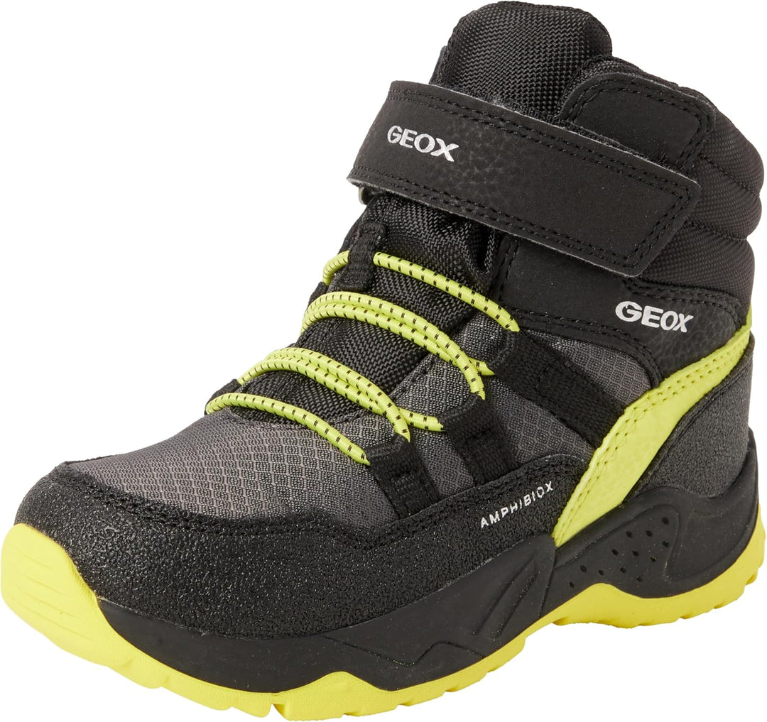 Geox Jungen J Sentiero Boy B ABX Stiefeletten 36 EU Black Lime, 36 EU Black Lime