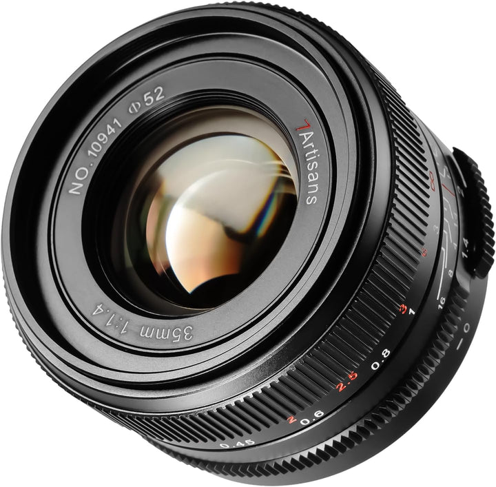7artisans 35 mm F1.4 Mark Ⅱ Vollbild manueller Fokus Prime Objektiv grosse Blende kompatibel mit spi