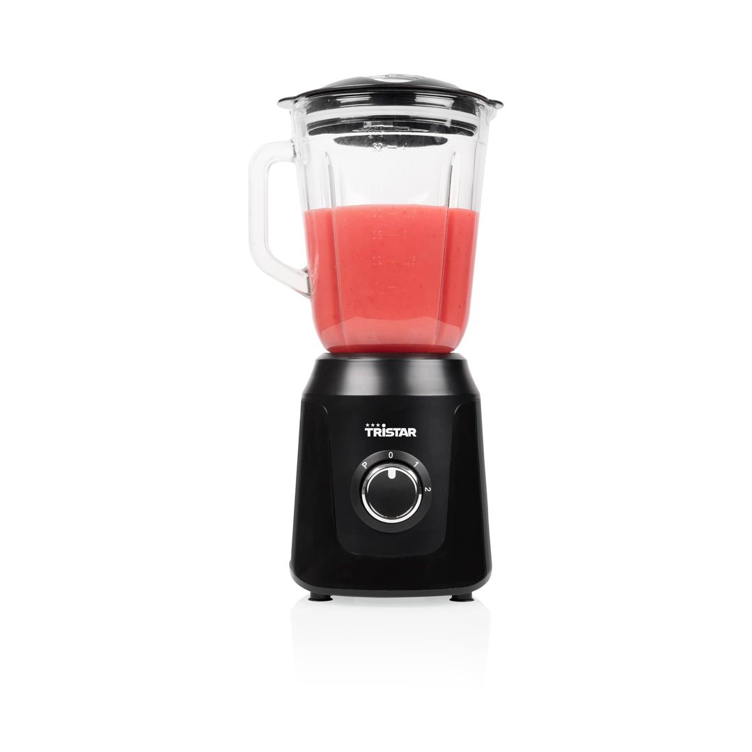 Tristar Standmixer, 1 L Mixbehälter aus Glas, 2 Geschwindigkeitsstufen, Pulsfunktion zum Zerkleinern