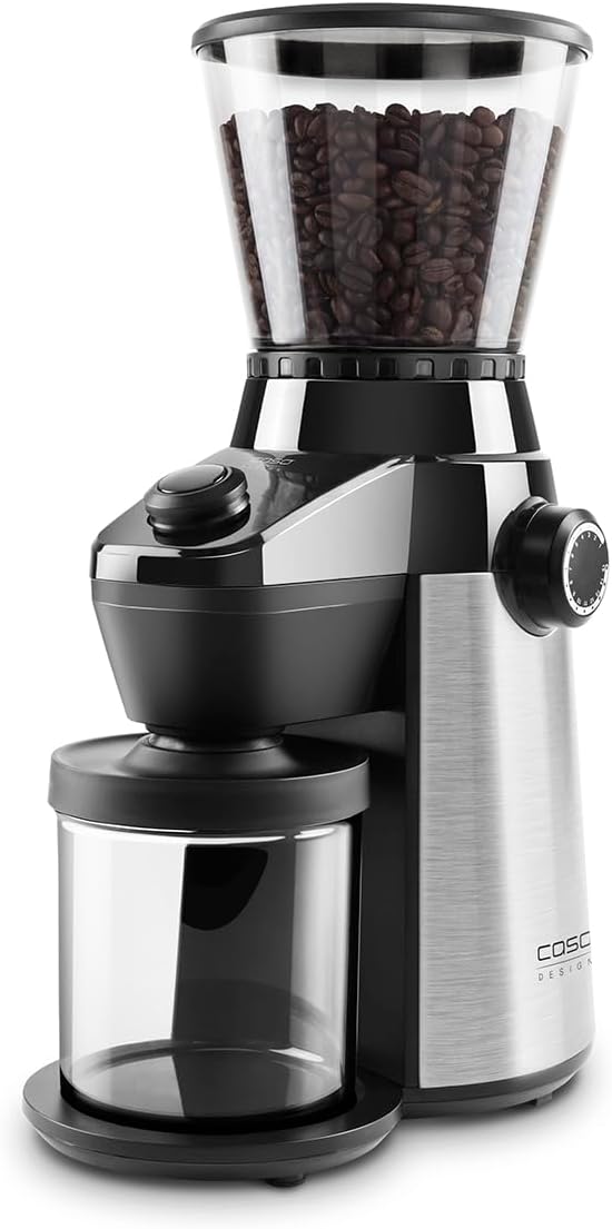 Caso Barista Flavour, elektrische Design- Kaffeemühle, Mahlgrad in 15 Stufen einstellbar, Kegelmahlw
