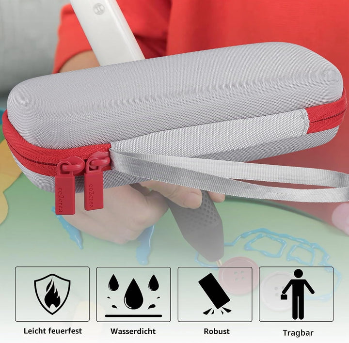 co2CREA Hart Tragbare Schutzhülle Etui Tasche für Bosch Akku Heissklebestift Gluey, Tragetasche komp