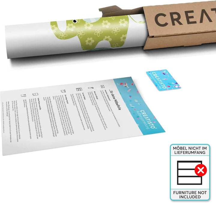 Möbelfolie für Kinder und Baby-Zimmer - Deko passend für IKEA Malm Kommode I Wickelkommode Möbelaufk