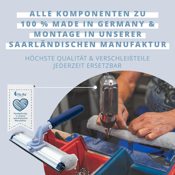 Ha-Ra Fensterwischer ERA 32 cm I All-In-One Abzieher & Einschäumer I Aluminium-Schiene I 30 m² Fenst