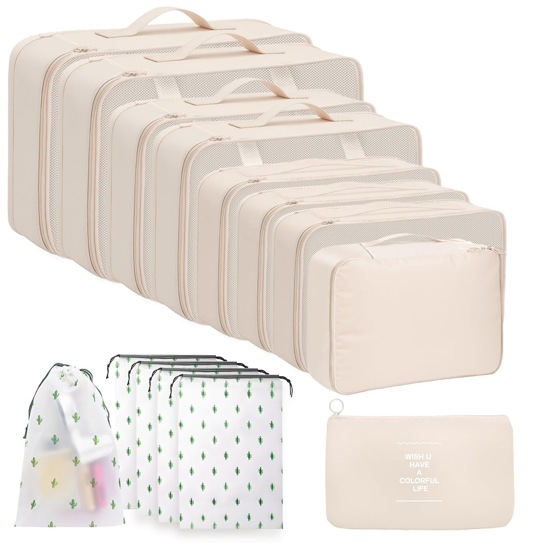 Koffer Organizer Set, 14 Stück Packing Cubes für Reise, Kofferorganizer Packtaschen Set, Wasserdicht