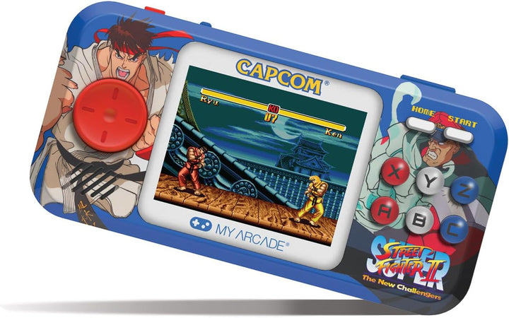 My Arcade Super Street Fighter II Pocket Player Pro tragbares Gaming-System (2 Spiele in 1)