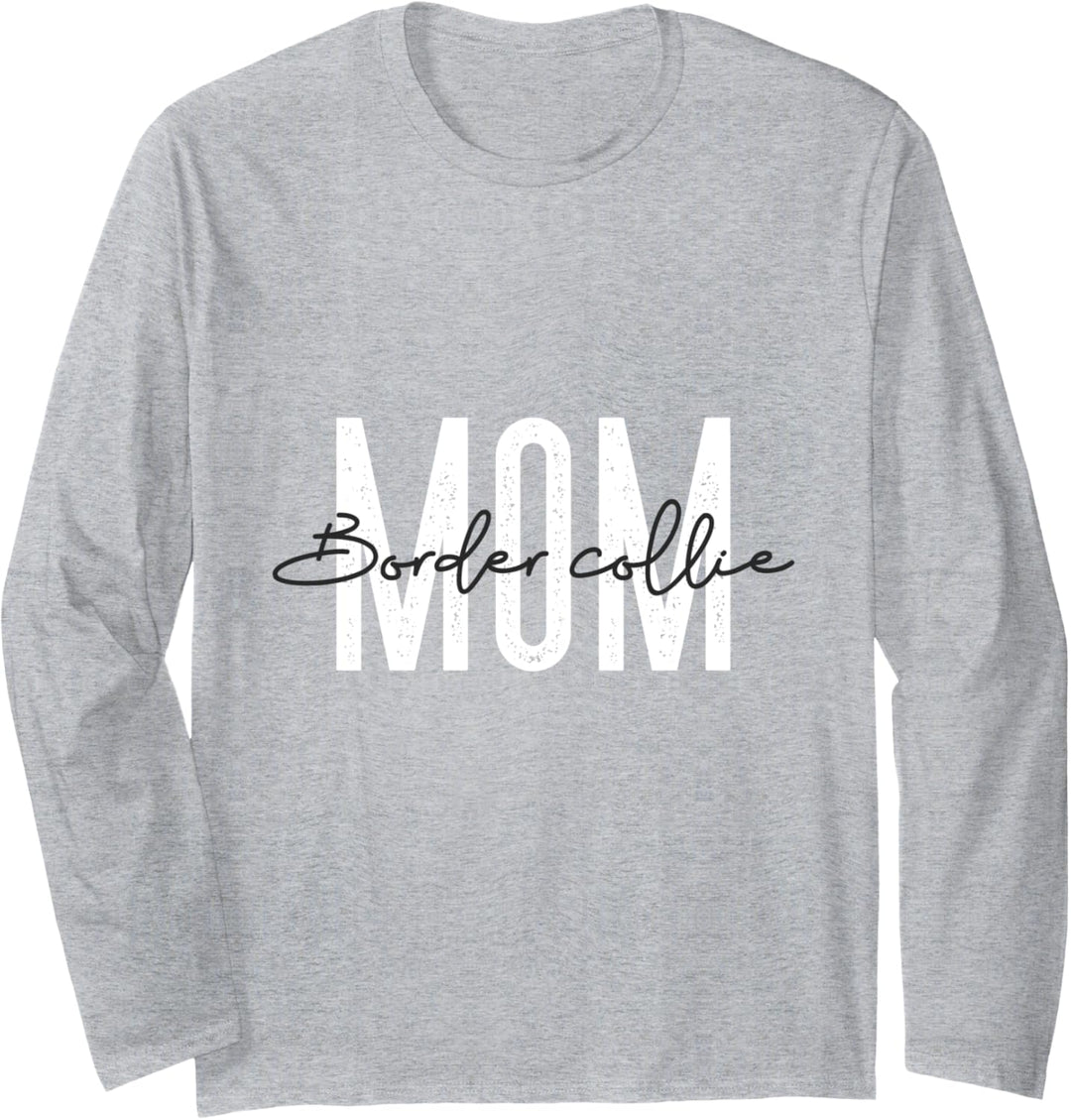 Border collie mom Hund Hunde Hundemama Bekleidung Bunt Langarmshirt