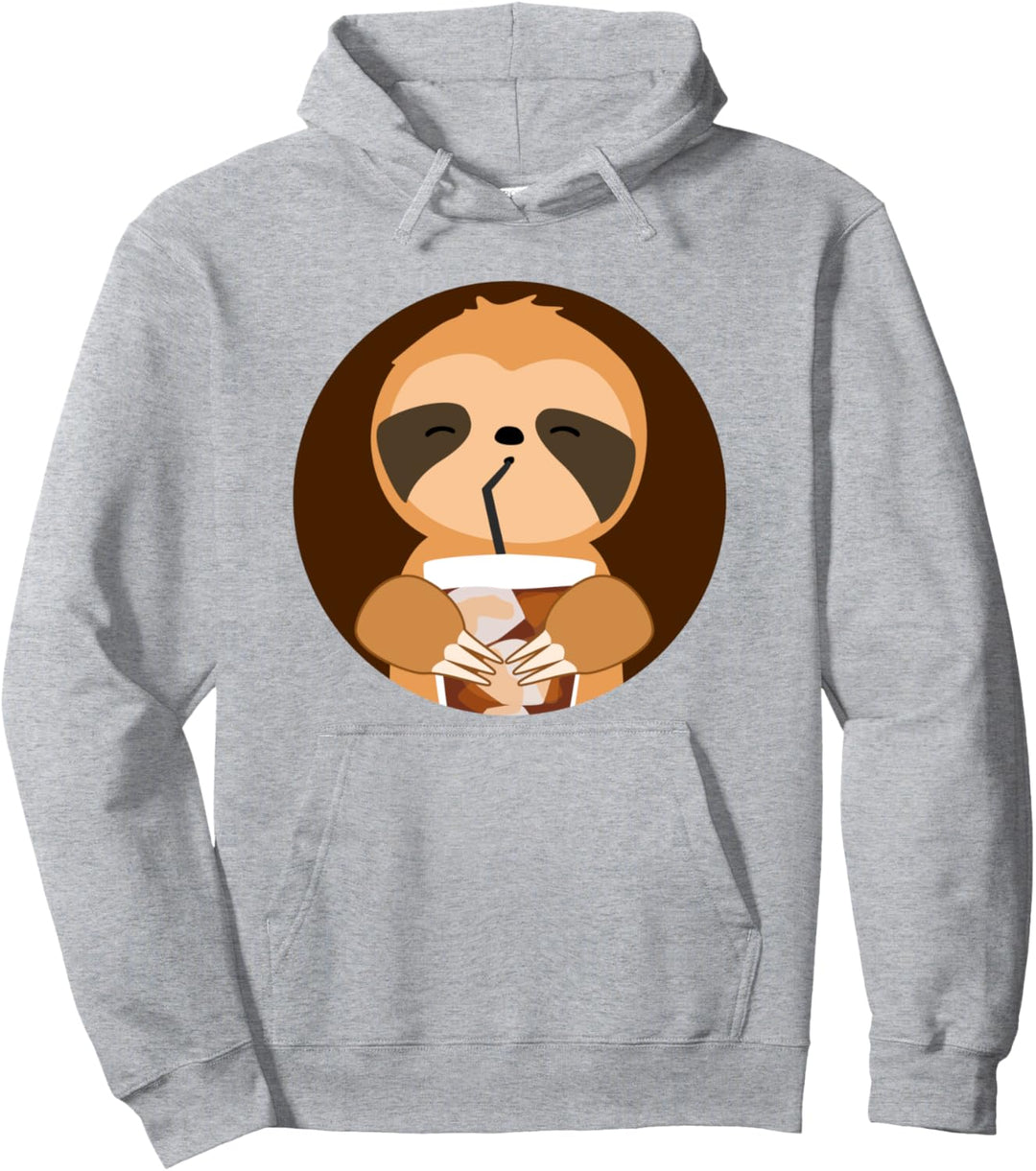 Süsses Faultier mit Softdrink - Alltag Pullover Hoodie