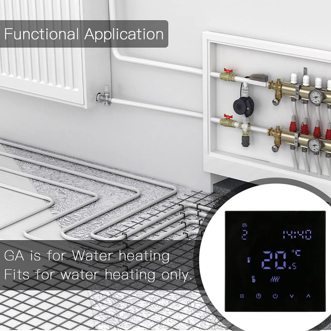 Wengart Raumthermostat Fussbodenheizung Wasser (3A), WG607 Digitaler Wandthermostat mit Fenster-offe