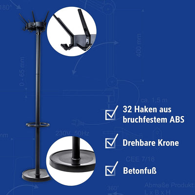 Maul Garderobenständer MAULcaligo | hochwertige und stabile Standgarderobe für den Eingangsbereich o