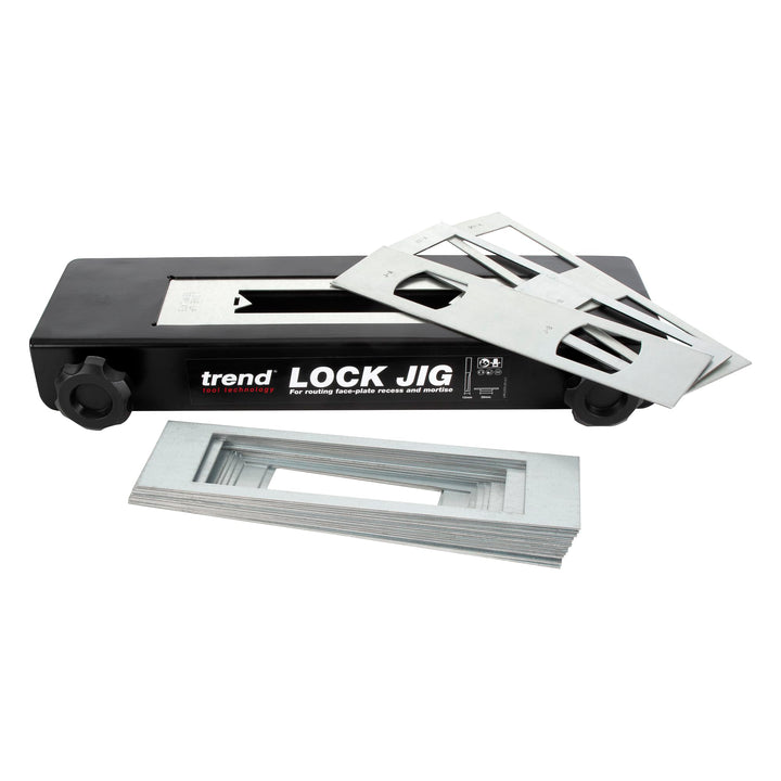Trend Profi-Schablone für Türschlösser aus Holz, 20 austauschbare Einsätze, LOCK/JIG/C 1. LOCK/JIG/C