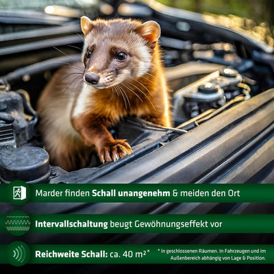 GARDIGO® Marderschreck Marder-Frei Mobil | 25 Jahre Erfahrung mit Marderabwehr | Marderschreck Auto