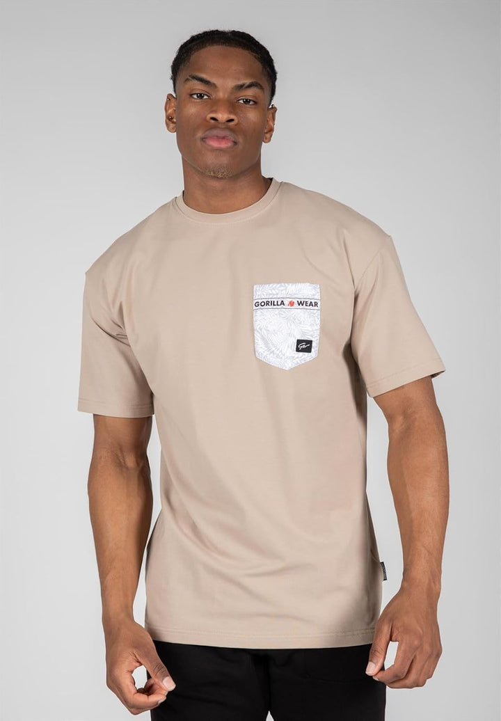 Gorilla Wear Dover Oversized T-Shirt - schwarz - hochwertig aus robustem und dehnbarem Stoff für Bod