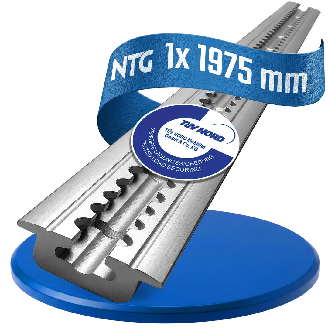 NTG 2 m Alu Airlineschiene, zum Einlassen, versenkbar als Bodenprofil mit Bohrungen 2m 1975mm