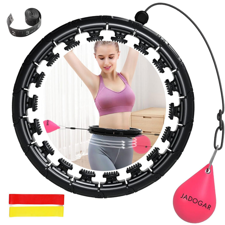 JADOGAR Smart Hula Hoop, Modern Hullahub Reifen zum Abnehmen mit 24 Verstellbaren Knoten, Hula Hoop