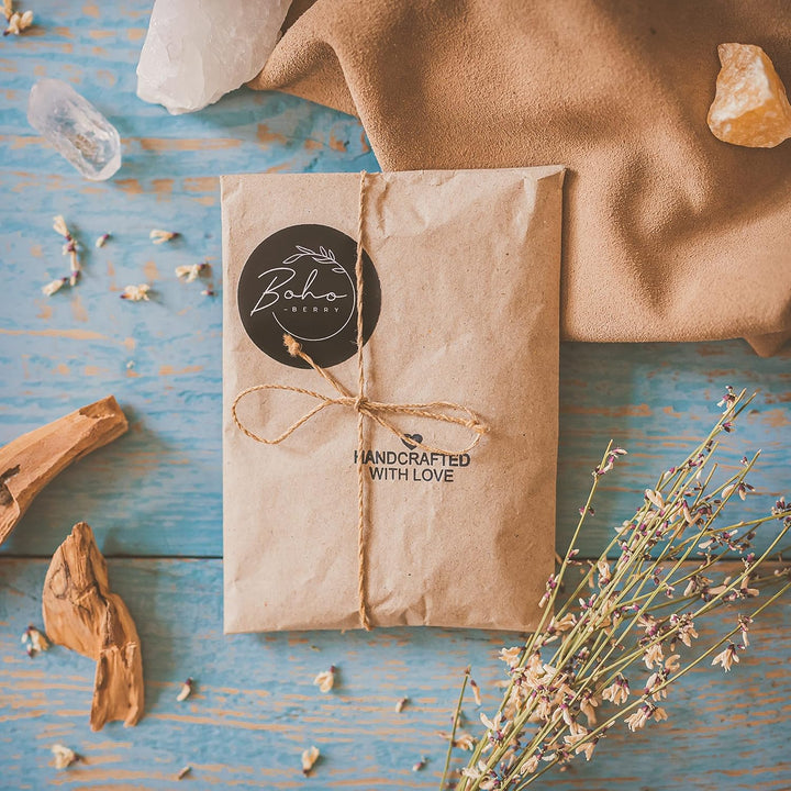 Boho-berry Sonnenfänger mit Prisma Kristall | Boho Mondphasen Girlande | Gold Deko Aesthetic | Deko