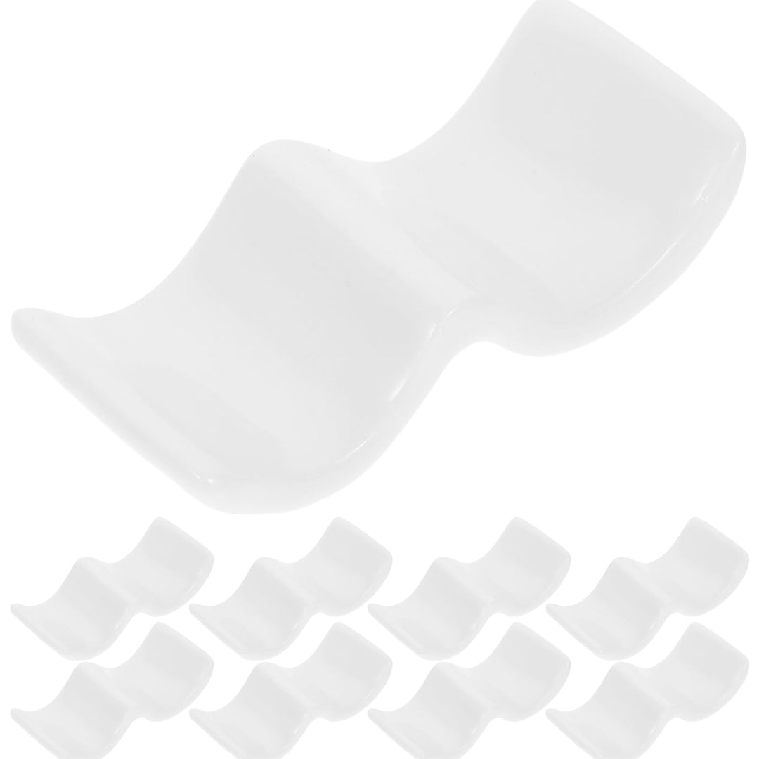 iplusmile 10 Stücke Keramik Säbchen Halter Essstäbchen Ablagen Löffelablage Stäbchenbänke Stäbchen K