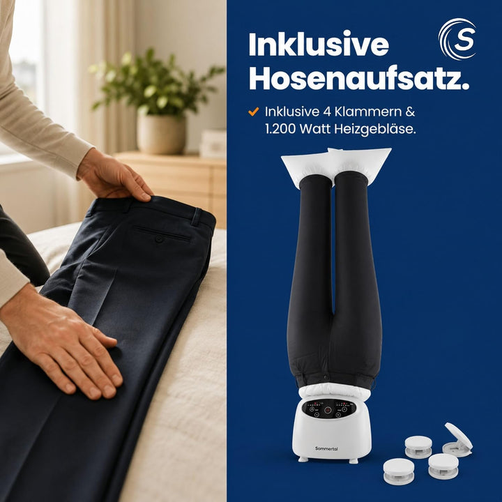 Sommertal Gentleman, Hemdenbügler Bügelpuppe, Hosenaufsatz Touch 30-70°C