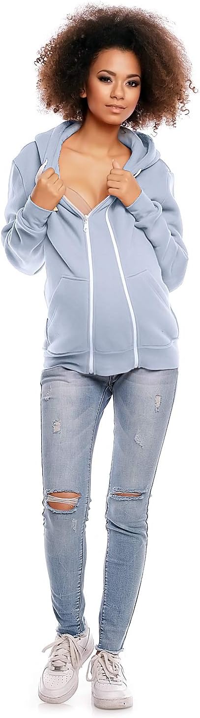 Selente Mummy Love Damen Kapuzenpullover/Langarmshirt zum Stillen und als Umstandsmode (Made in EU)