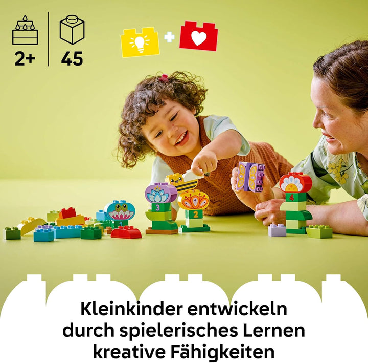 LEGO DUPLO Town Kreativer Blumengarten, Stapelspielzeug, lässt Kleinkinder ab 2 Jahren fantasievoll