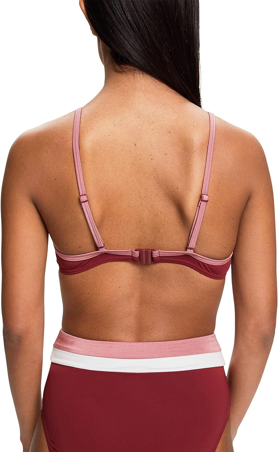 ESPRIT Damen Tayrona Beach Rcs Pad.plunge Bikini, Dark Red, C EU