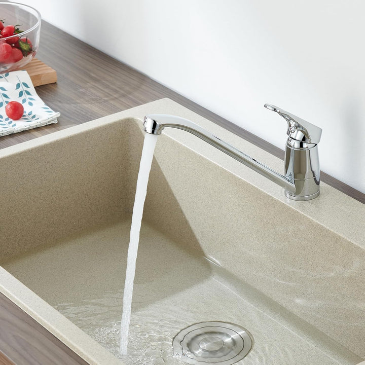 Küchenarmatur 360° Drehbar, Hochdruck Wasserhahn Küche mit Keramikkartusche, Einhebel Mischbatterie