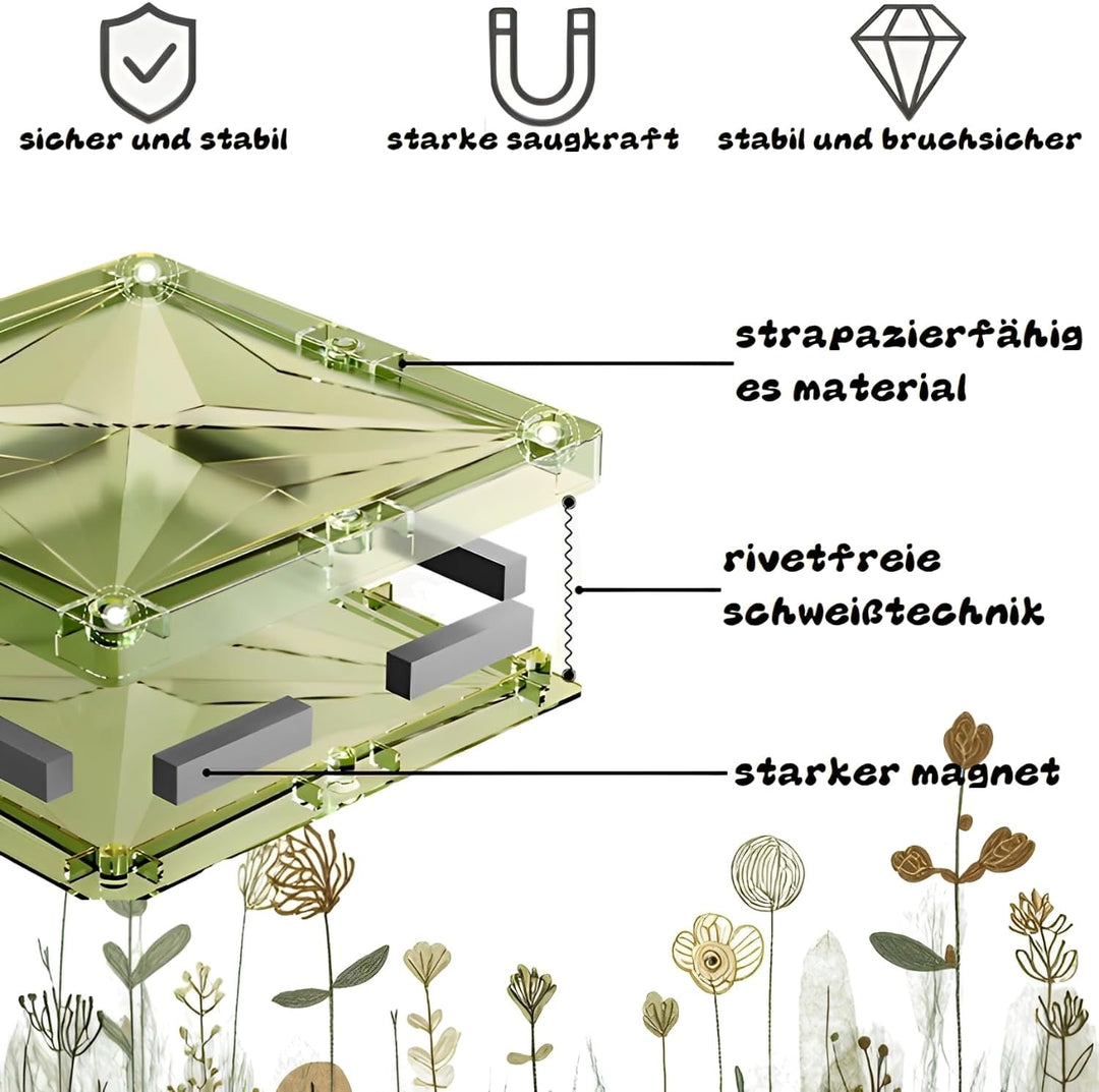 Natur-Magnetbausteine | 100 Teile | Magnetische Bausteine für Kinder ab 3 Jahren | Sensorik Magnetsp