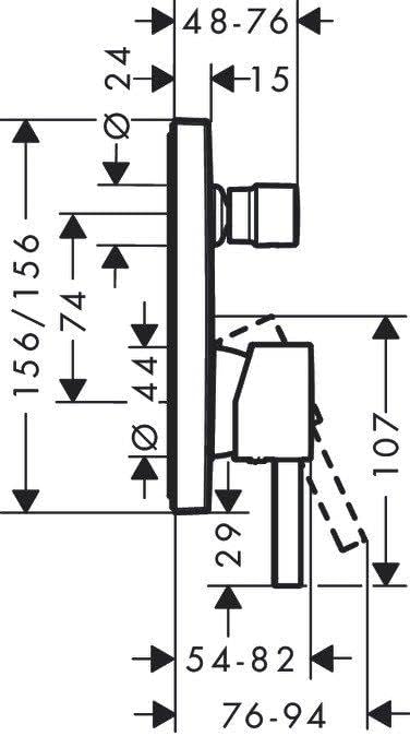 hansgrohe Wannenarmatur Finoris, Unterputz Badarmatur für 2 Funktionen, Chrom Chrom Wanne, Chrom Wan
