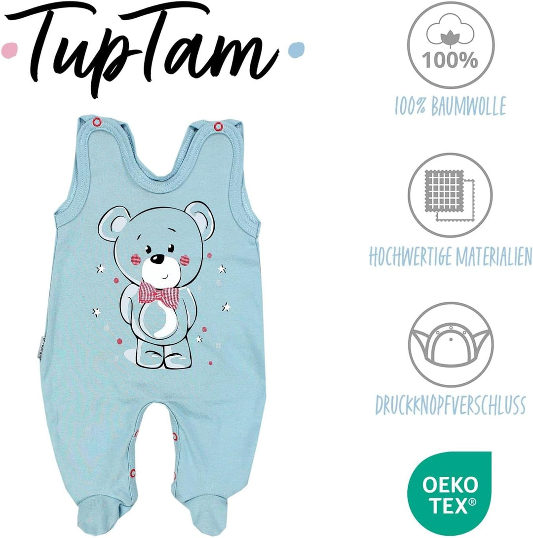 TupTam Baby Unisex Strampler mit Aufdruck Spruch 5er Pack 50 Junge, 50 Junge