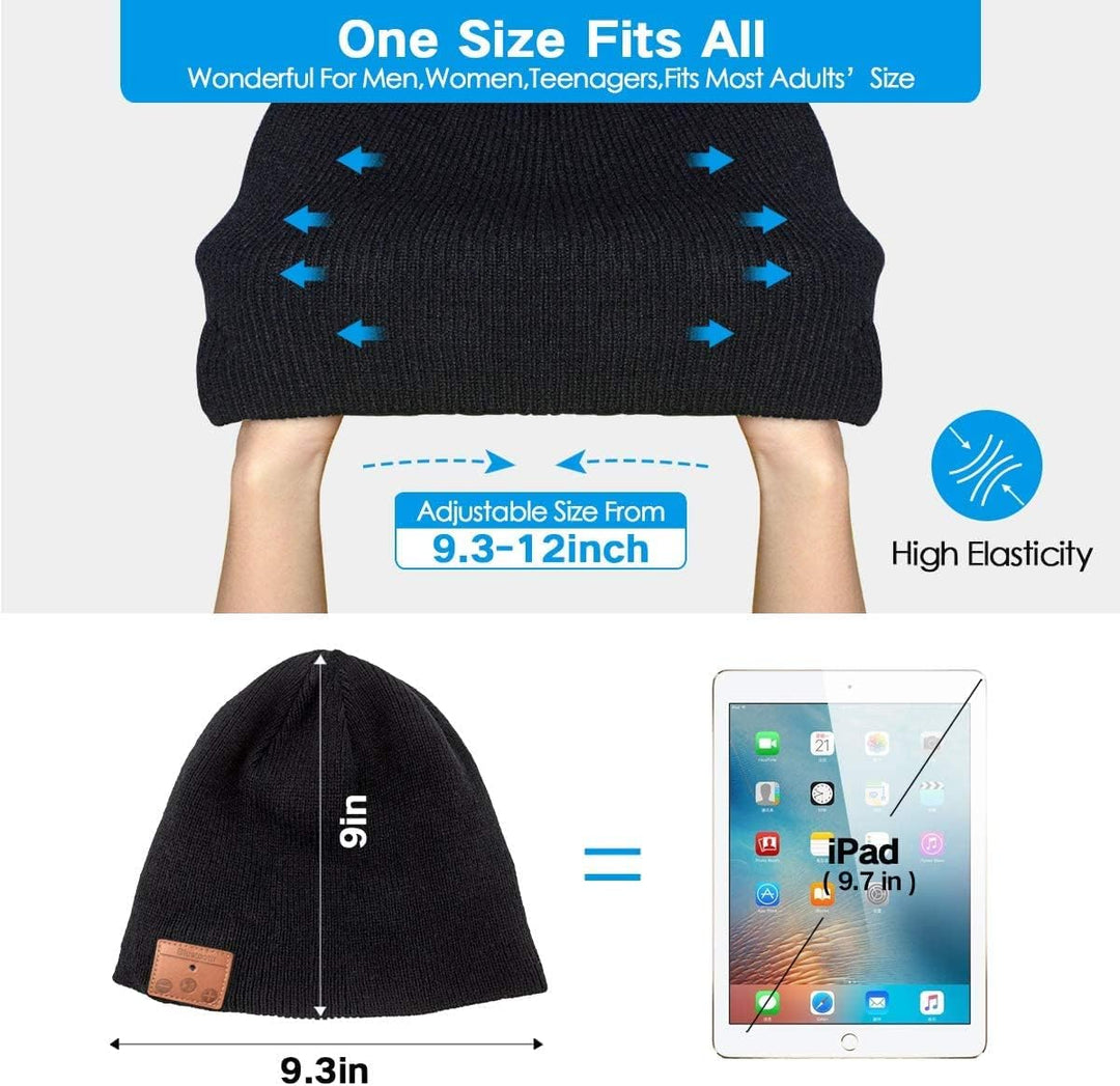 Bluetooth Beanie Mütze mit Kopfhörern Bluetooth Musik Hut Wireless Mütze Ausgestattet mit Bluetooth