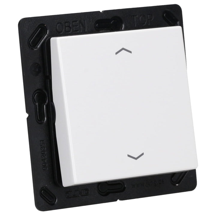 Jung ENOA590PWW Eno Funk Wandsender 2 Kanal mit Symbol Pfeil