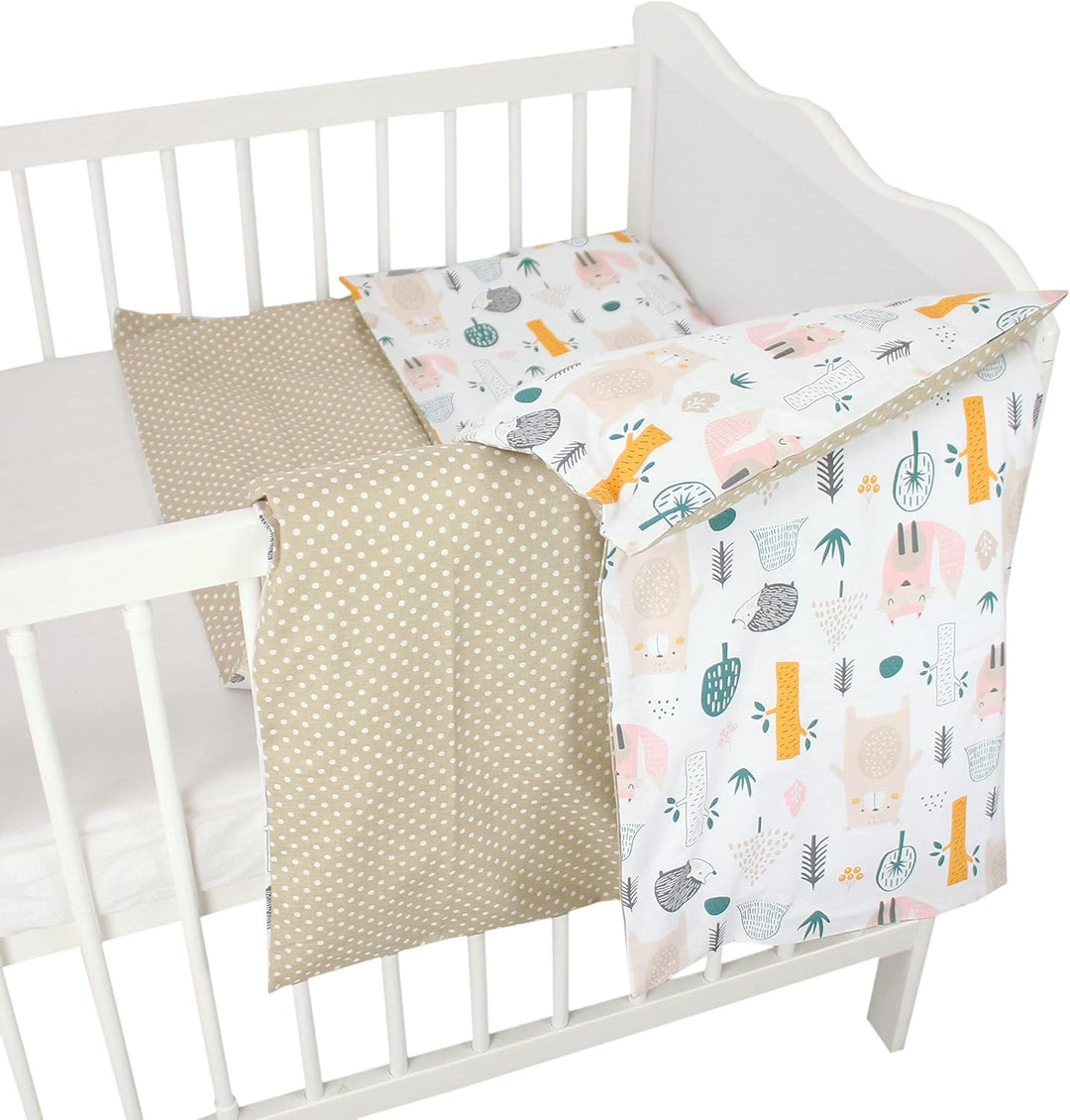 TupTam Kinder Bettwäsche Gemustert 2-Teilig Wendebettwäsche, Farbe: Waldtiere, Grösse: 135x100 cm 13