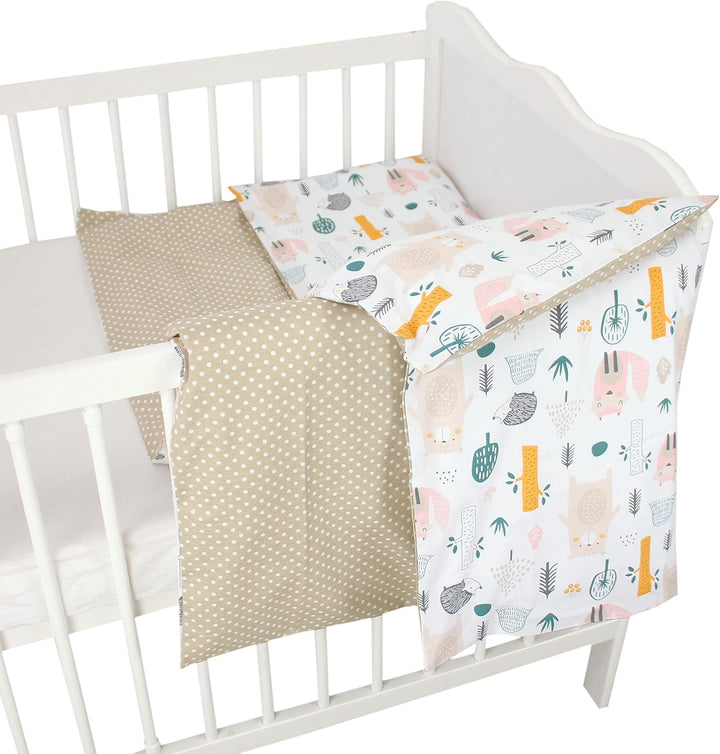 TupTam Kinder Bettwäsche Gemustert 2-Teilig Wendebettwäsche, Farbe: Waldtiere, Grösse: 135x100 cm 13