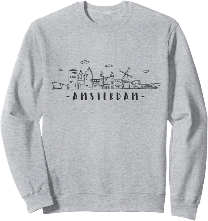 Amsterdam Skyline Vintage Niederlande Holland Souvenir Sweatshirt