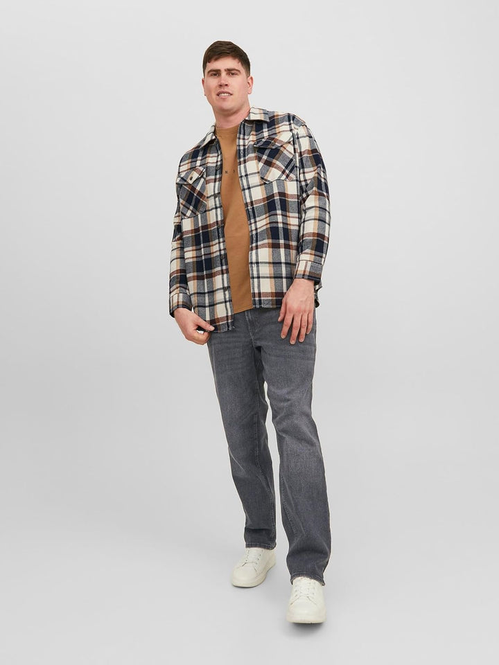 JACK &amp; JONES Male Tapered Fit Jeans Plus Size JJIMIKE JJORIGINAL SQ 270 NOOS PLS Tapered Fit Jeans 4