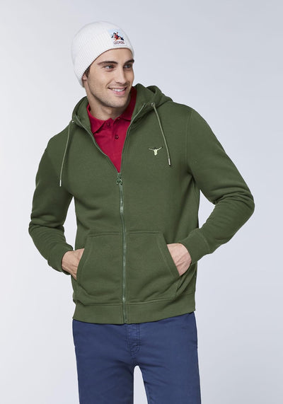 CHIEMSEE Sweatjacke mit Kapuze und Jumper-Motiven S 19-0417 Kombu Green, S 19-0417 Kombu Green