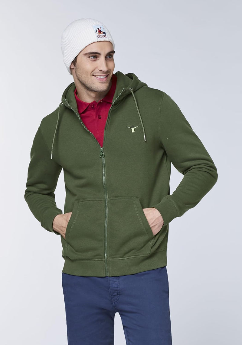 CHIEMSEE Sweatjacke mit Kapuze und Jumper-Motiven S 19-0417 Kombu Green, S 19-0417 Kombu Green