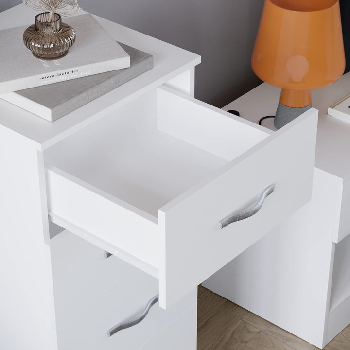 Vida Designs Brust Schmale Kommode, weiss, 36D x 34.5W x 90H centimetres, Weiss