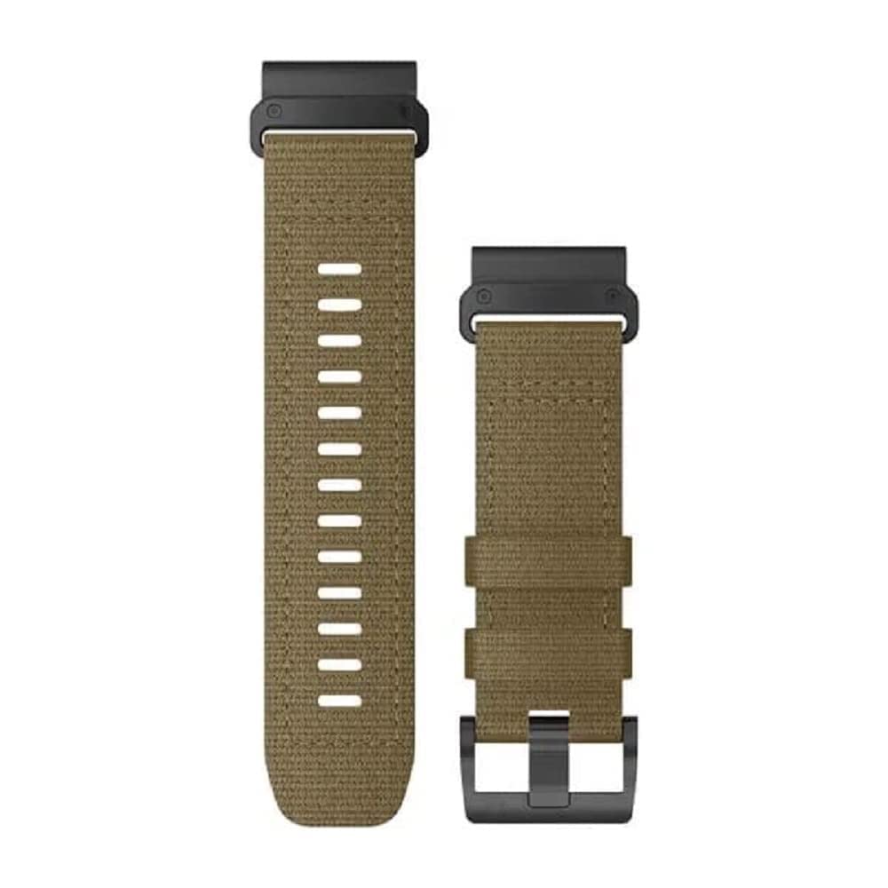 Garmin QuickFit 26 mm Ersatz-Uhrenarmband, Coyote Tan Nylon Band, hautfarben, Modern