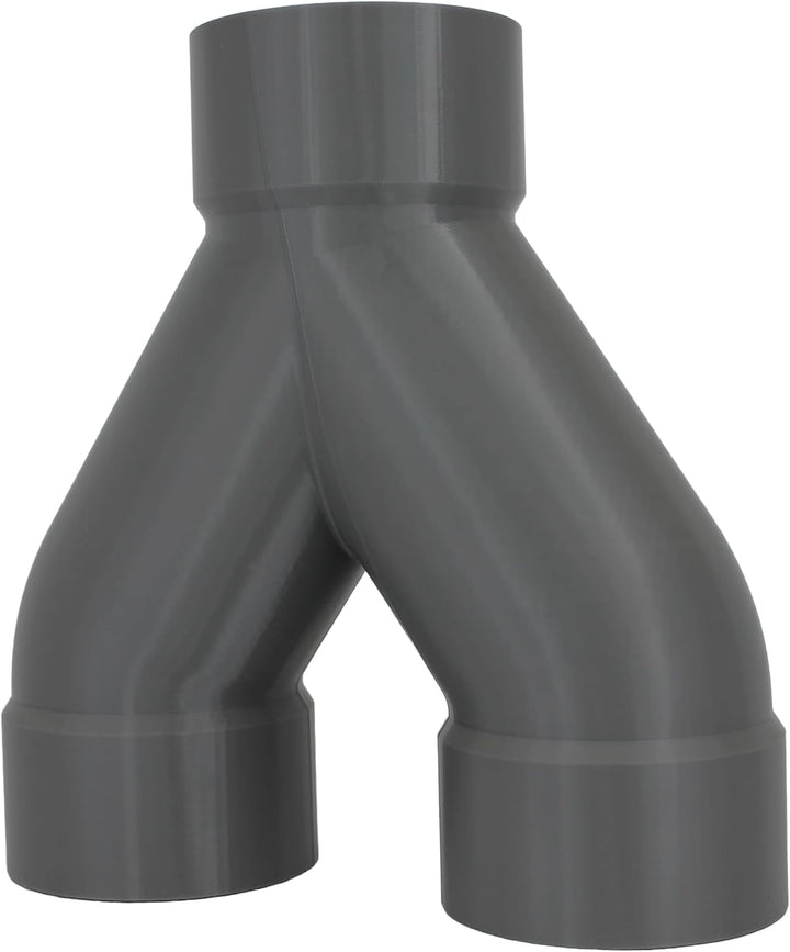 DRUCKKRAFT Y-Verteiler DN75 Muffe → 2× DN75 Muffe | 3-Wege Rohrverteiler für Werkstatt Absaugung | H