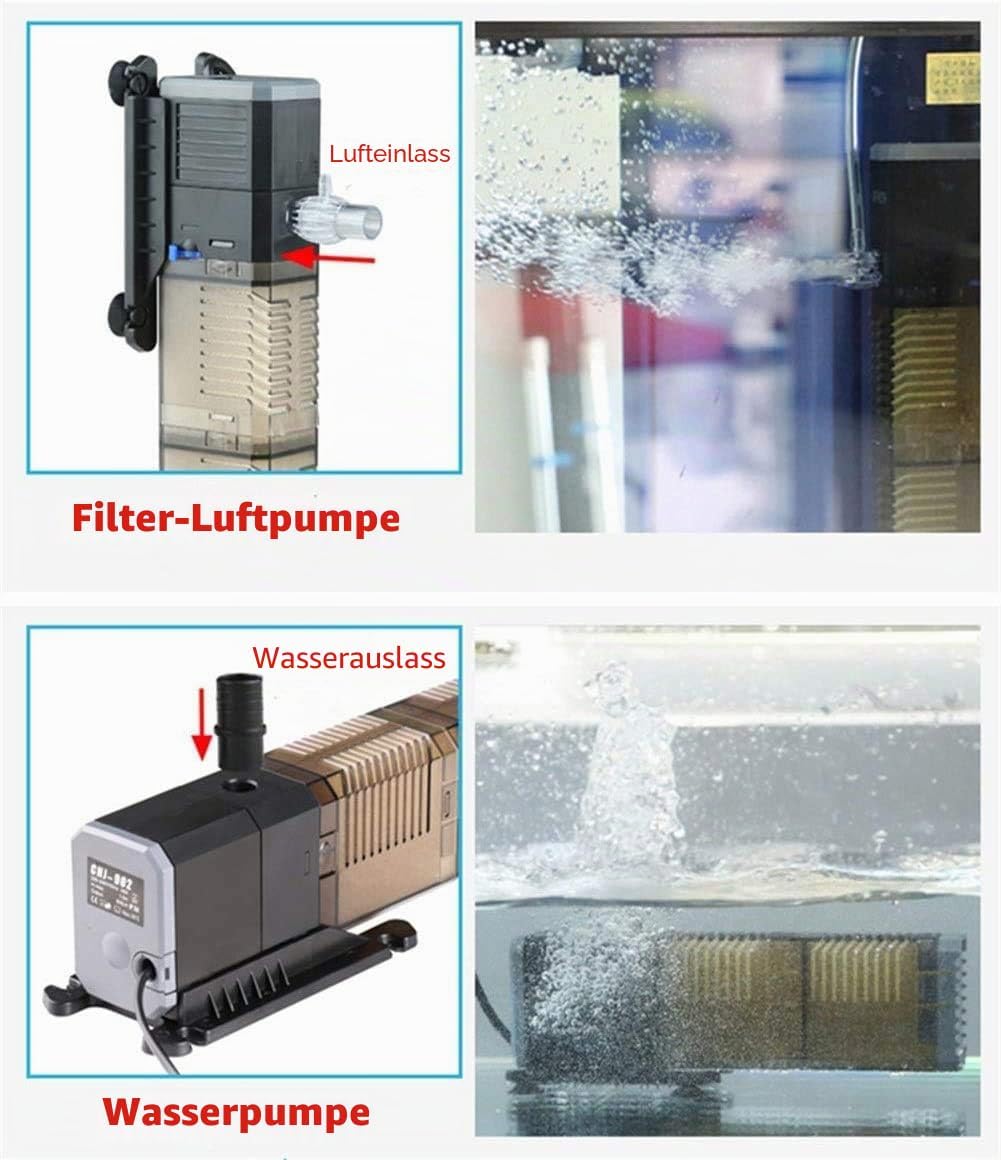 LONDAFISH Aquarium Filter 3-in-1 Aquarium Tauchpumpe Wasserpumpe für Aquarium 8W 20W 25W (CHJ-1502 /