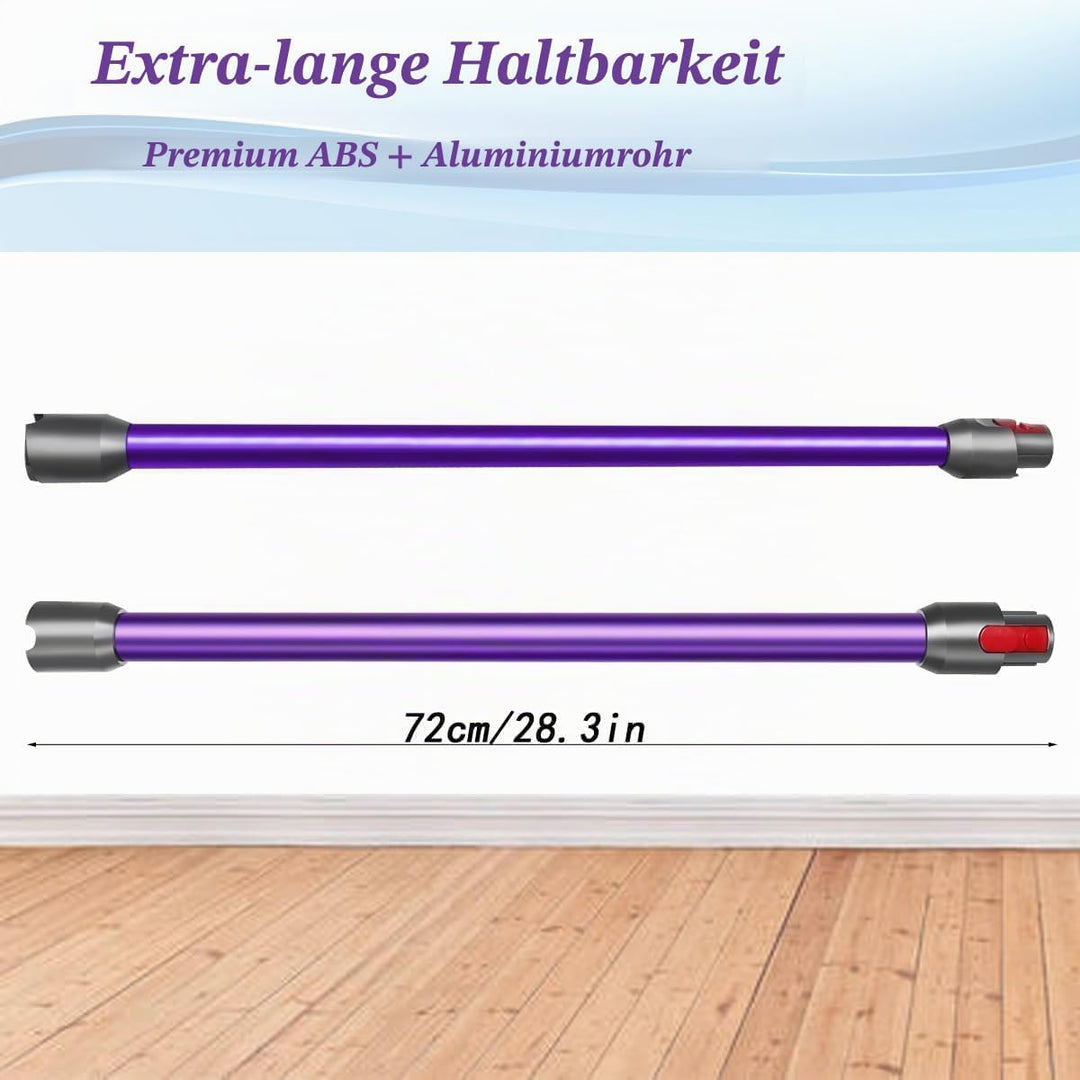 Schnellspanner Verlängerungsrohr kompatibel mit Dyson V7 V8 V10 V11 V15 – 72cm Ersatz Teleskoprohr A