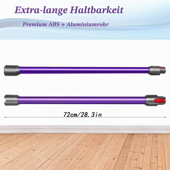 Schnellspanner Verlängerungsrohr kompatibel mit Dyson V7 V8 V10 V11 V15 – 72cm Ersatz Teleskoprohr A