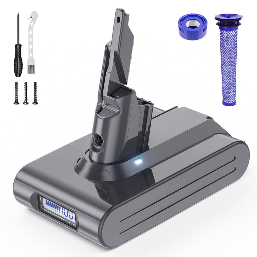 6.0Ah Akku Ersatzakku für Dyson V7: Li-ION Batterie kompatibel mit V7 Absolute Mattress Allergy Trig