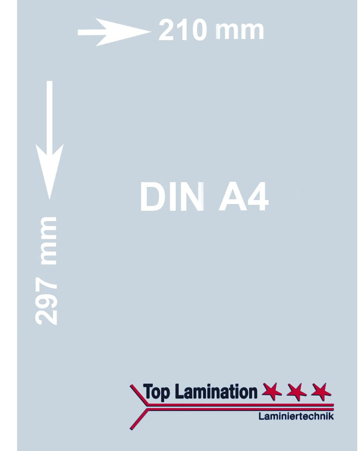 Top Lamination 25 Blatt blaugrau 250 g/m² A4 (210x297mm) Tonpapier bedruckbar Premium Farbpapier, 25