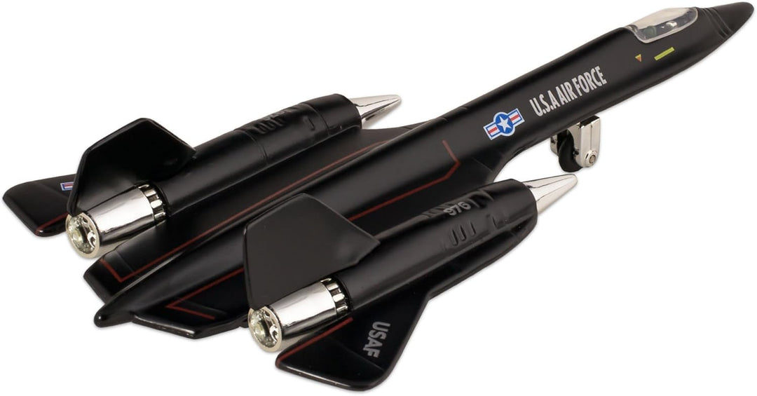 Black X-Planes Air Force SR-71A Blackbird Die Cast Jet Plane Toy with Pull Back Action by Kinsmart