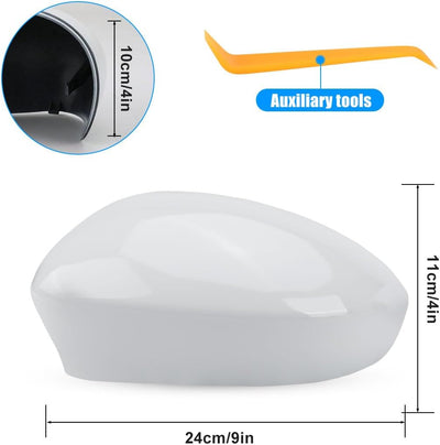 1 Paar Spiegelabdeckungen Ersatz für Fiat 500 2007-2023, Auto Spiegelkappen Aussenspiegel Aussenspie