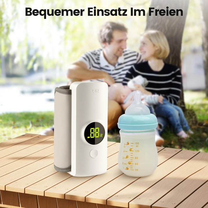 FlaschenwäRmer Baby Unterwegs,Tragbarer FlaschenwäRmer Baby Mit Lcd-Display,Mobiler FlaschenwäRmer B