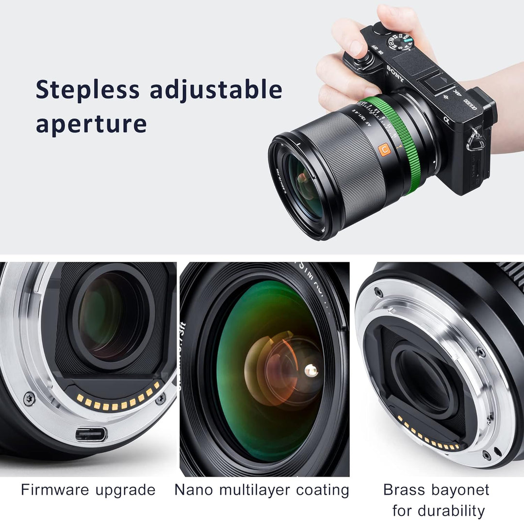 VILTROX AF13mm F1.4 E-Mount Weitwinkel Objektiv APS-C Prime für Sony E ZV-E10 aa6600 a6700 ZV-E10 FX